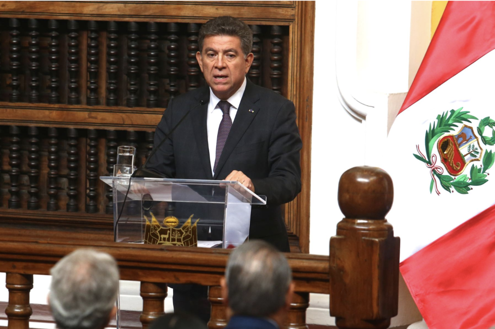Peru's Foreign Affairs Minister Gustavo Meza-Cuadra